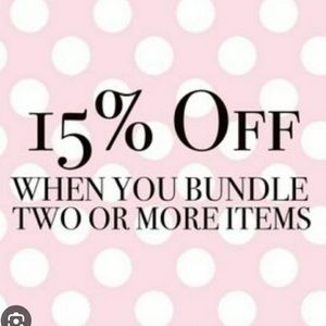15% OFF WHEN YOU BUNDLE 2 OR MORE ITEMS FROM MY CLOSET